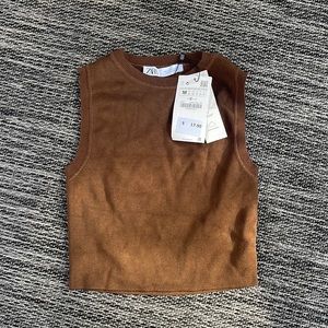 Zara brown tank